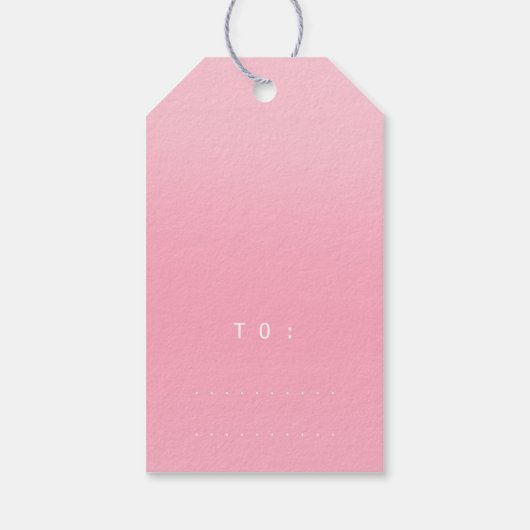 Vrolijk kerstcadeautje voor script Gold Pink Ro Cadeaulabel (Achterkant)