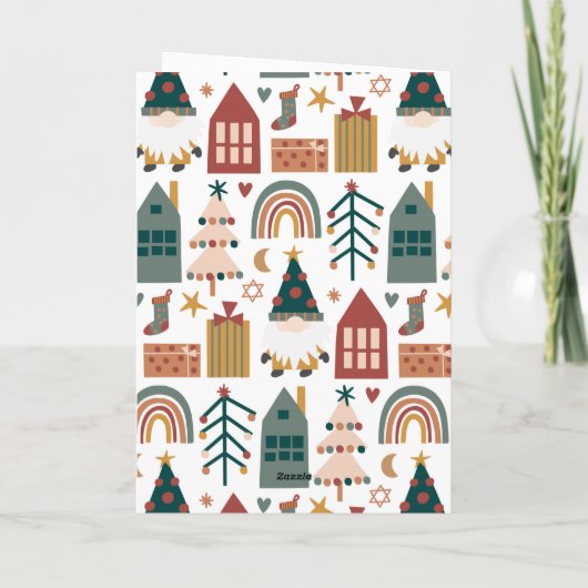 Vrolijk kerstcitaat voor vrienden feestdagen kaart (Achterkant)