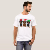 Vrolijk kerstdachshunds t-shirt (Voorkant volledig)