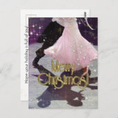 Vrolijk kerstdanseres, PERSONALISEERD Briefkaart (Voorkant / Achterkant)