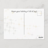 Vrolijk kerstdanseres, PERSONALISEERD Briefkaart (Achterkant)