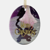 Vrolijk kerstdansers keramisch ornament (Rechts)