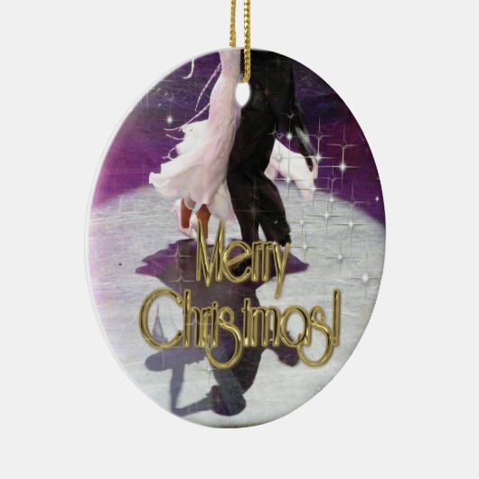 Vrolijk kerstdansers keramisch ornament (Rechts)