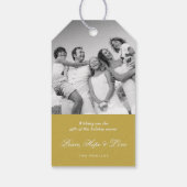 Vrolijk kerstdeco laat feestdag Label met cadeau Cadeaulabel (Achterkant)