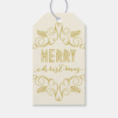 Vrolijk kerstdeco laat feestdag Label met cadeau Cadeaulabel (Voorkant)