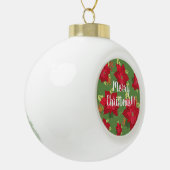 Vrolijk kerstdecoratie keramische bal ornament (Links)