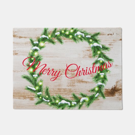Vrolijk kerstdeuromat deurmat (Voorkant)