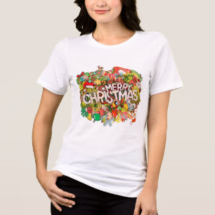 Vrolijk kerstdiner extravaganza Tri-Blend shirt