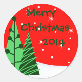 Vrolijk kerstenvelopzegel of vakantie Stickers