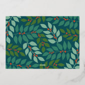 Vrolijk kerstfeest - 10 foto - Modern Script Gold Folie Feestdagenkaart (Achterkant)