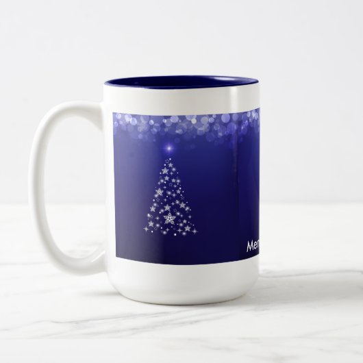 Vrolijk Kerstfeest 15 oz Twee-Tone Mok (Links)