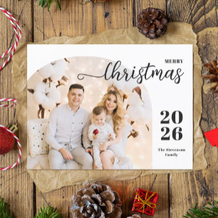 Vrolijk kerstfeest 1 fotograaf modern minimalistis feestdagenkaart