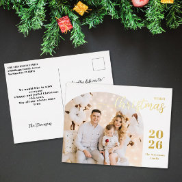 Vrolijk kerstfeest 1 fotograaf modern minimalistis folie feestdagen briefkaart