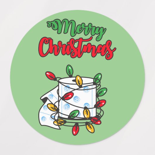 Vrolijk kerstfeest 2020 - Toilet Paper Edition Labels (Design 1)