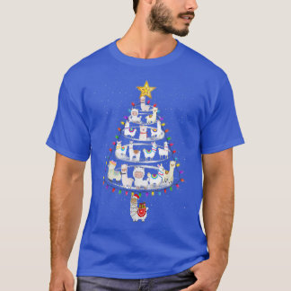 Vrolijk kerstfeest 2021 Kinder Boys lama Christma T-shirt