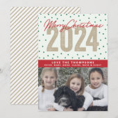 Vrolijk kerstfeest 2024 feestdagenkaart (Voorkant / Achterkant)