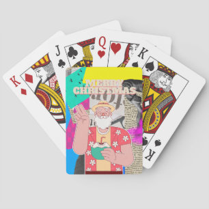Vrolijk kerstfeest 2024 pokerkaarten