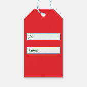 Vrolijk Kerstfeest 2024 Rode Gift Label Cadeaulabel (Achterkant)