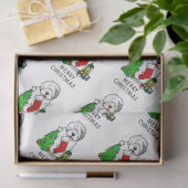 Vrolijk kerstfeest 2 Oude Engelse Sheepdog Grey 1 Tissuepapier (Geschenk)