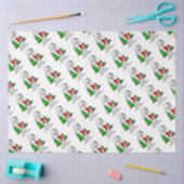 Vrolijk kerstfeest 2 Oude Engelse Sheepdog Grey 1 Tissuepapier (Craft)