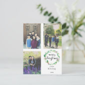 Vrolijk kerstfeest 3 Fotocollage Feestdagenkaart (Staand voorkant)