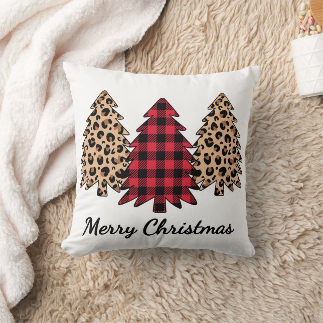 Vrolijk kerstfeest 3 Trees Pillow Kussen (Deken)