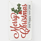 Vrolijk kerstfeest 5 spandoek (Verticaal)