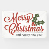 Vrolijk kerstfeest 5 spandoek (Horizontaal)