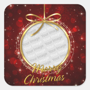 Vrolijk kerstfeest 76 opties vierkante sticker