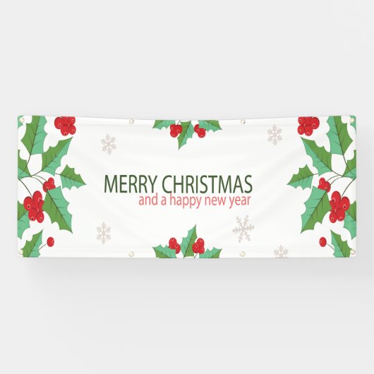 Vrolijk kerstfeest 7 spandoek (Horizontaal)