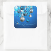 Vrolijk kerstfeest 87 opties vierkante sticker (Tas)