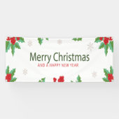 Vrolijk kerstfeest 8 spandoek (Horizontaal)