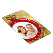 Vrolijk kerstfeest. Aangepaste foto-spoelnetten Magneet (Rechterzijde)