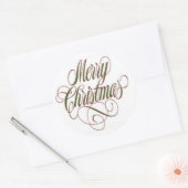 vrolijk kerstfeest! Aangepaste grote ronde Sticker (Envelop)