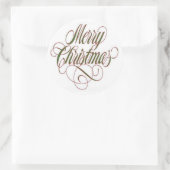 vrolijk kerstfeest! Aangepaste grote ronde Sticker (Tas)