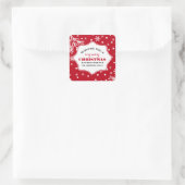 Vrolijk kerstfeest. Aangepaste kerst Vierkante Sticker (Tas)