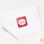 Vrolijk kerstfeest. Aangepaste kerst Vierkante Sticker (Envelop)