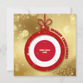 Vrolijk kerstfeest. Aangepaste Logo bedrijfs Kaart (Voorkant)