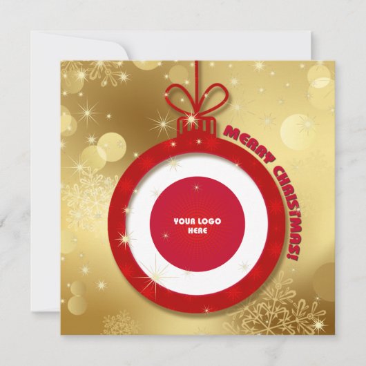 Vrolijk kerstfeest. Aangepaste Logo bedrijfs Kaart (Voorkant)