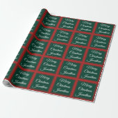 Vrolijk kerstfeest Aangepaste naam Klassiek rood e Cadeaupapier (Uitgerold)