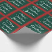 Vrolijk kerstfeest Aangepaste naam Klassiek rood e Cadeaupapier (Hoek)
