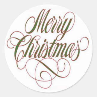 vrolijk kerstfeest! Aangepaste ronde Sticker klein