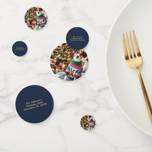 Vrolijk Kerstfeest Aangepaste Tekst Fototafel Conf Confetti (Groep)