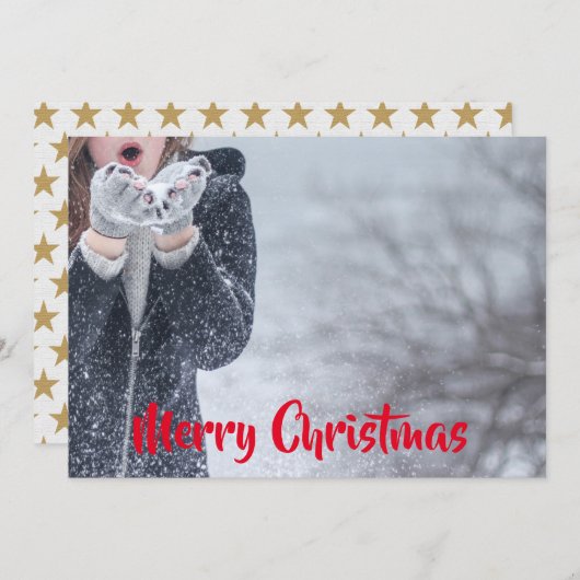 Vrolijk kerstfeest  aankondiging (Voorkant / Achterkant)