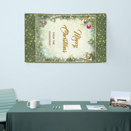 Vrolijk kerstfeest (aanpasbaar) spandoek (Beurs)