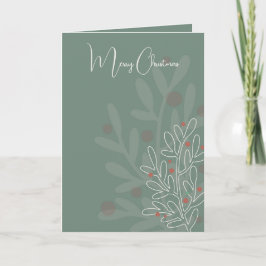 Vrolijk kerstfeest abstracte bloemige mistletoe kaart