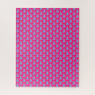 Vrolijk kerstfeest Abstracte Paarse boom moeilijk Legpuzzel