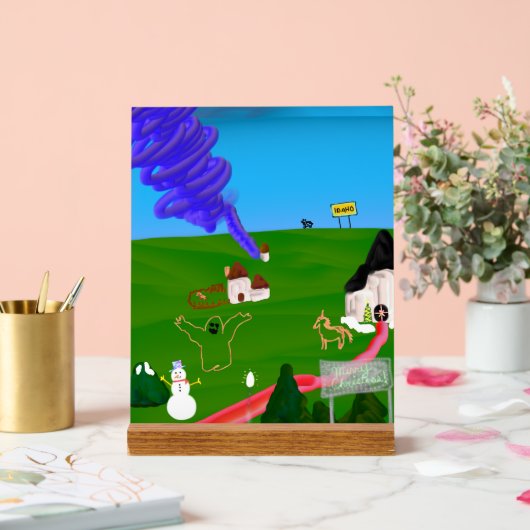 Vrolijk kerstfeest! acryl bord (Huwelijk)