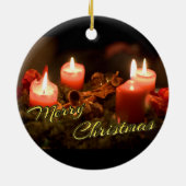 Vrolijk kerstfeest Advent Wreath! Keramisch Ornament (Achterkant)