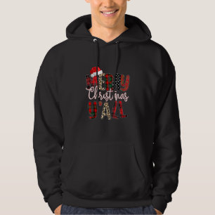 Vrolijk kerstfeest Alle Leopard Buffalo Pset Pajam Hoodie
